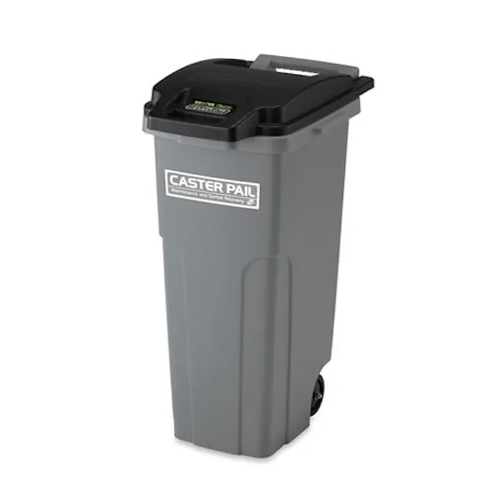 74L ダストボックス(キャスター付・黒/灰) EA995A-107A 4518340122635 (CDC)【別送品】