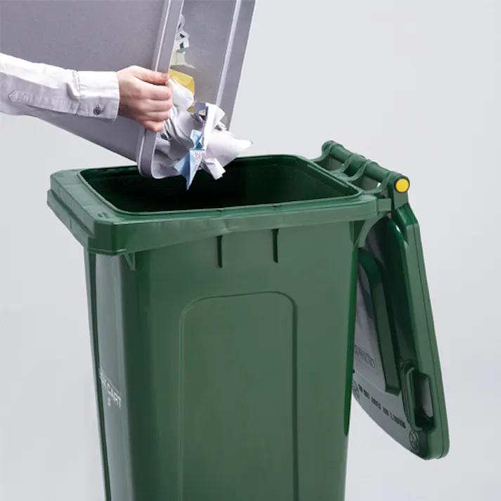 テラモト ダストボックス(キャスター付・緑) 120L EA995A-109 4518340150904【別送品】
