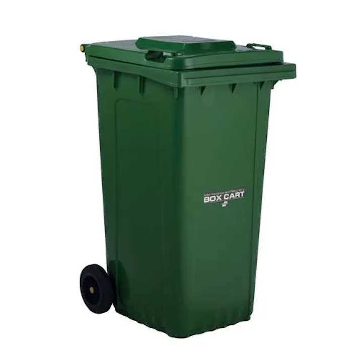 240L ダストボックス(キャスター付・緑) EA995A-110 4518340150959 (CDC)【別送品】