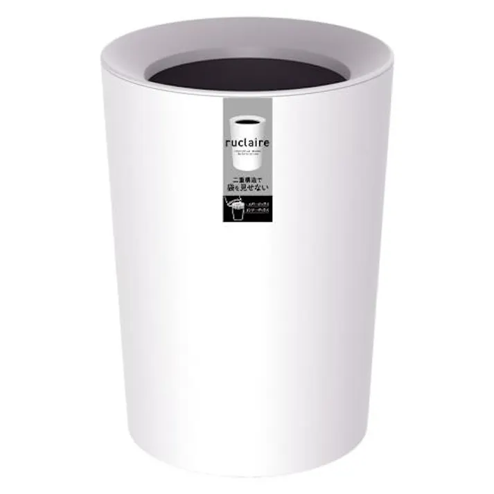 φ222×318mm/6.7L ダストボックス(丸型/白/3個) EA995AA-613 4518340138513 (CDC)【別送品】