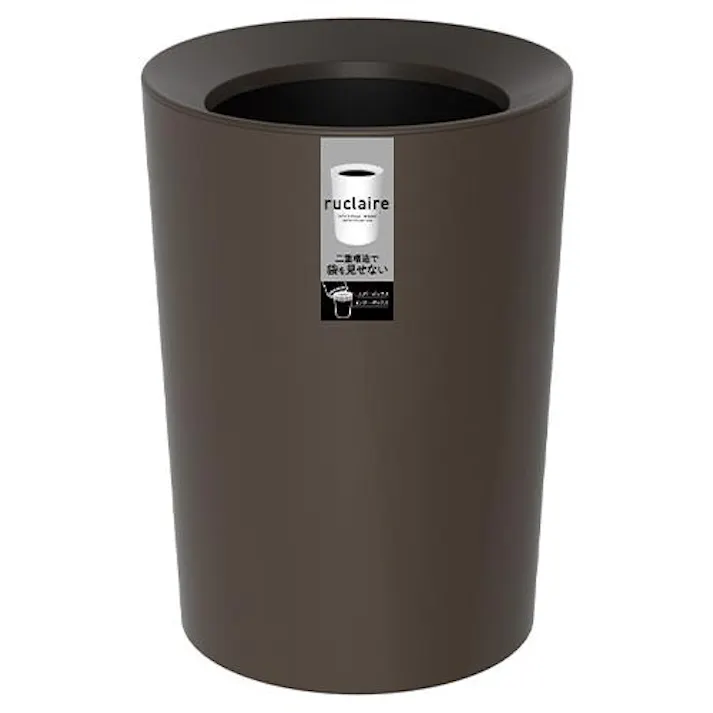 φ222×318mm/6.7L ダストボックス(丸型/茶/3個) EA995AA-614 4518340138193 (CDC)【別送品】