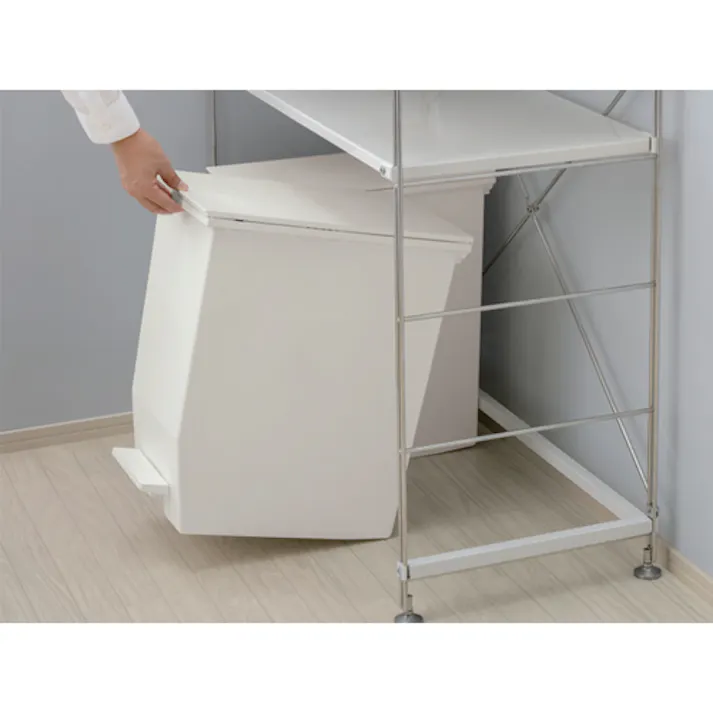 テラモト ダストボックス(ペダル開閉式/ホワイト) 45L EA995AA-722 4518340095472【別送品】