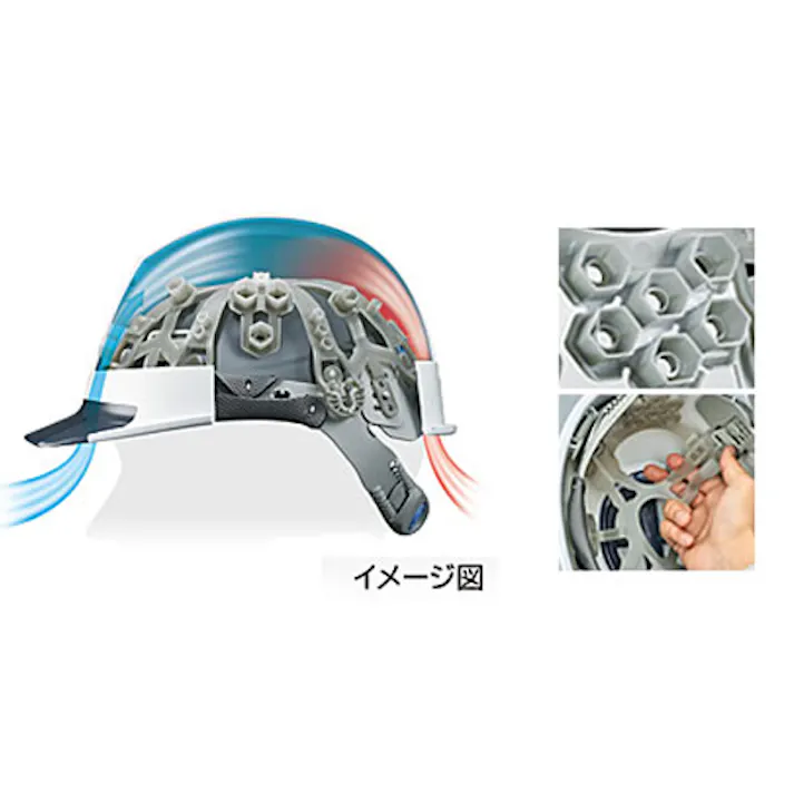 ヘルメット(通気孔付/青) EA998BB-13A 4550061751152 (CDC)【別送品】