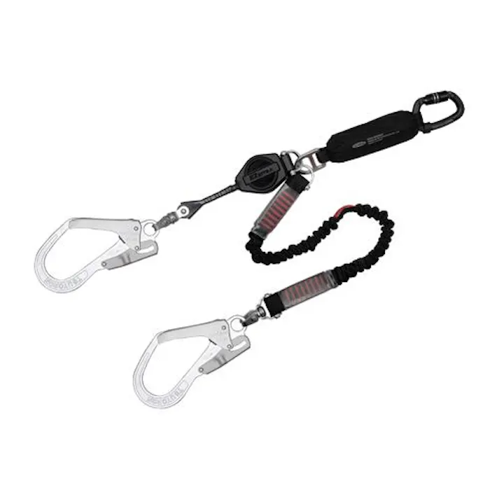 藤井電工 ツインランヤード(ハーネス・胴ベルト兼用/コンビ) 1650mm EA998FH-12 4518340378322【別送品】