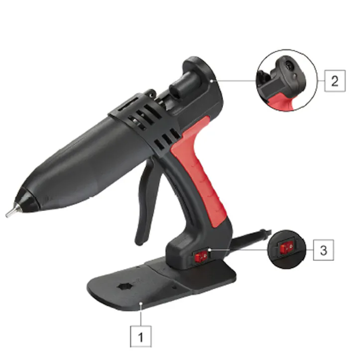 ホットメルトガン(ローメルト/φ15mm) AC100V/22W EA305MB-1【別送品】