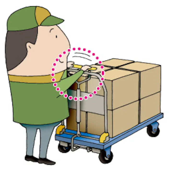 運搬車(静音/ハンドブレーキ付) 605×455mm/150Kg EA520BY-21B【別送品】