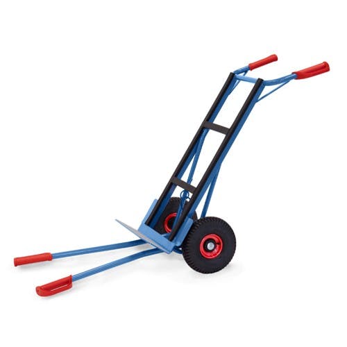 ハンドトラック(補助ハンドル付) 650×1150mm/350Kg EA520FD-21A【別送品】