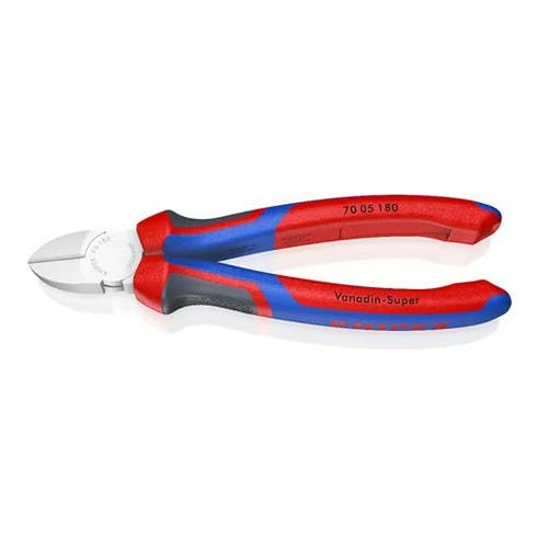 電工ニッパー(グリップ付/メッキ) 180mm EA536K-4A【別送品】