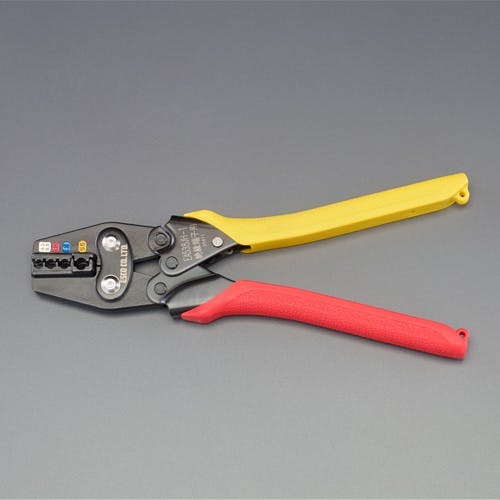 圧着ペンチ(絶縁端子用) 0.3-5.5平方ミリメートル EA538JH-1【別送品】