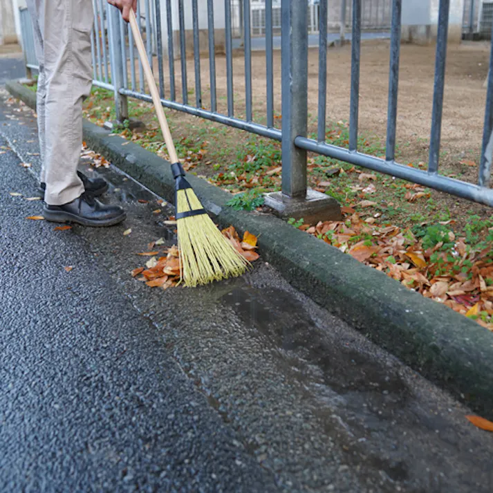 ほうき熊手(プラスチック製) 240×1470mm EA650RE-5S【別送品】