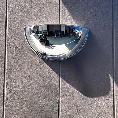 曲面ミラー(壁面用・アクリル製) 295×550mm EA724ZK-61【別送品】