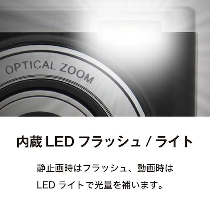 5倍ズーム デジタルカメラ(保護フィルム+SDカード付) EA759GA-142R【別送品】