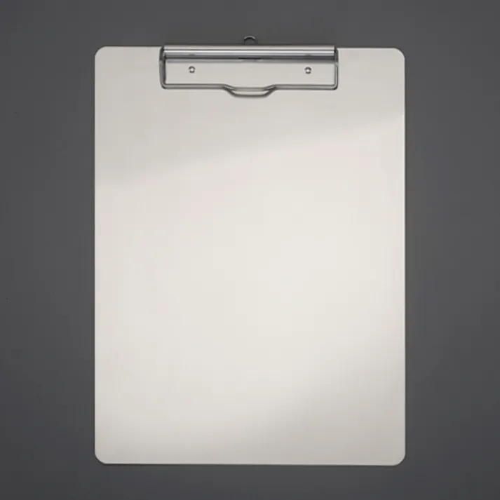 クリップボード(ステンレス製) 240×330mm/A4 EA762DA-260【別送品】