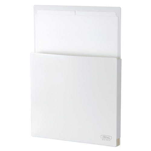 収納ボックス(マグネット付/ホワイト) 242×24×335mm EA762FG-395【別送品】