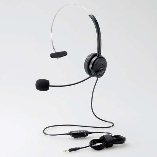 4極ミニプラグヘッドセット(オーバーヘッドタイプ/片耳) EA763BC-113A【別送品】