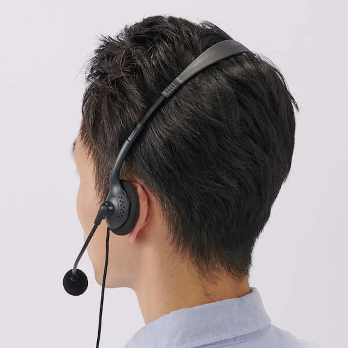 USBヘッドセット(オーバーヘッドタイプ/片耳) 1.8m EA763BC-115A【別送品】