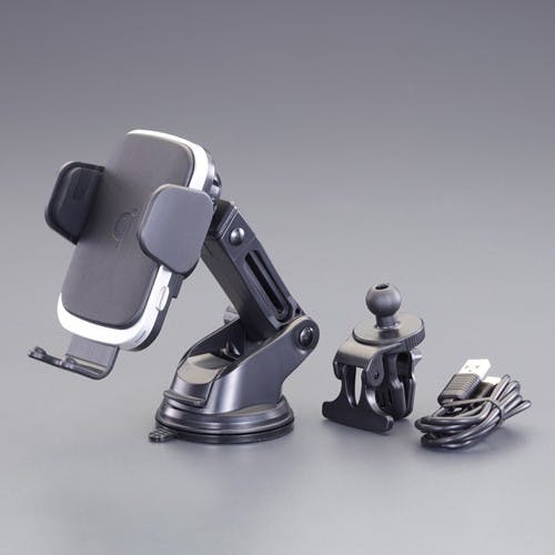 スマホ用車載ホルダー (ワイヤレス充電Qi対応) EA764A-138【別送品】