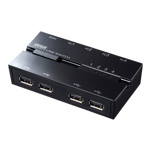 USB2.0 USB切替器(4回路/ハブ/マグネット付) EA764AD-206【別送品】