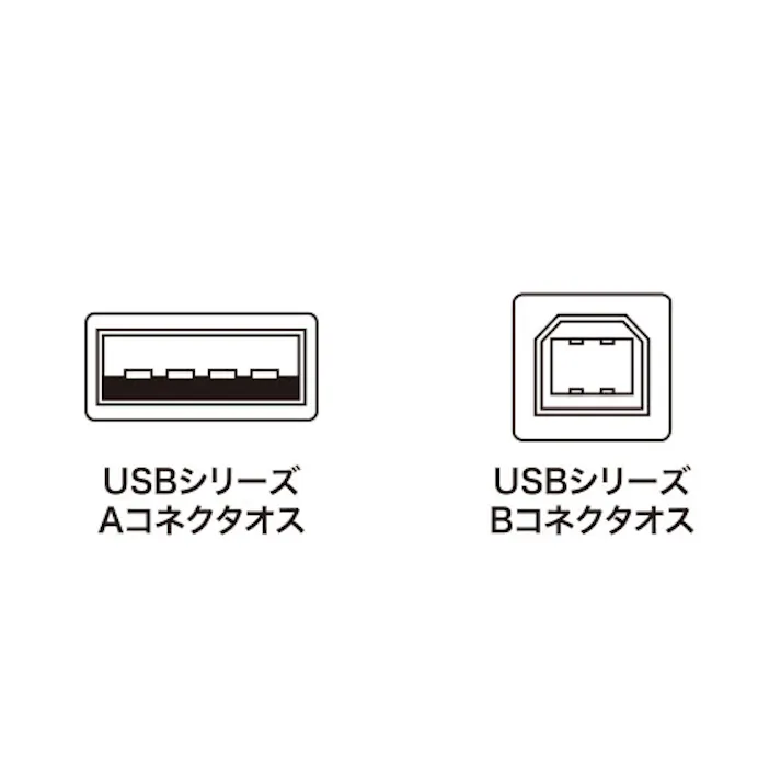 USBケーブル(A-B/2.0対応/金メッキ/黒) 2.0m EA764AJ-82A【別送品】