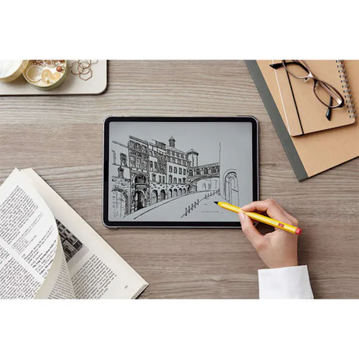 鉛筆型タッチペン(iPAd/充電/イエロー) φ10×160mm EA764AT-103【別送品】