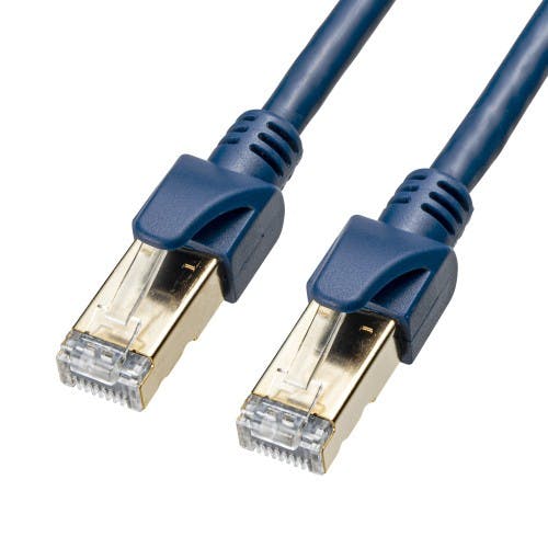 LANケーブル(CAT6A・半田式)[ネイビー] 5.0m EA764BB-375【別送品】