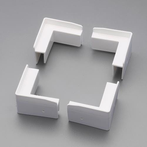 プラダンコーナーセット(L2個+R2個/白) 70×70mm EA911BG-15A【別送品】