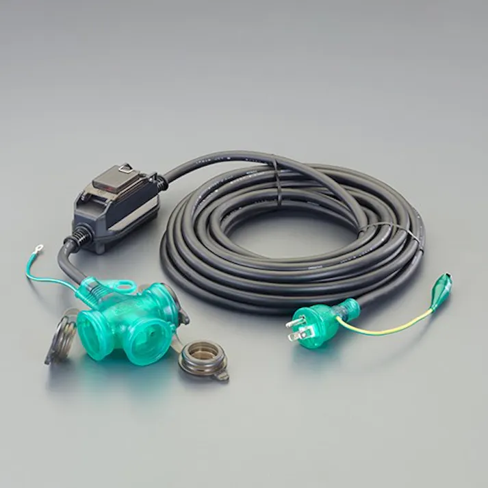 漏電保護プラグ(防雨型) 15A/10m EA940MH-16A【別送品】