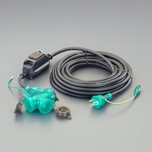 過負荷・漏電保護兼用プラグ(防雨型) 15A×10m EA940MH-18A【別送品】
