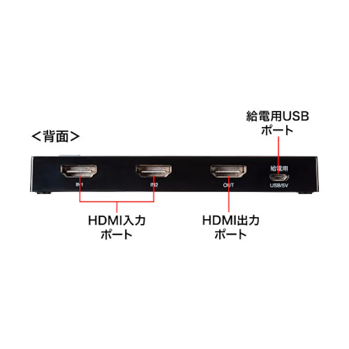 HDMI切替器(2入力1出力/4K) EA940P-107A【別送品】