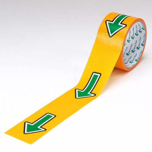 誘導用矢印テープ(床・壁面用/緑) 50mm×10m EA944RR-51【別送品】