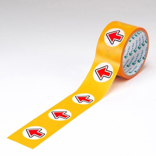 誘導用矢印テープ(床・壁面用/赤) 50mm×10m EA944RR-52【別送品】