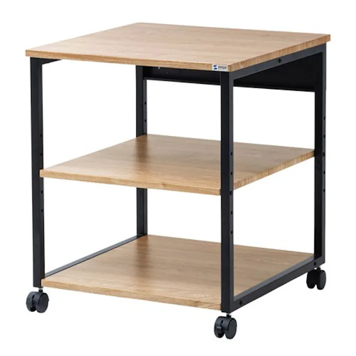 プリンターラック(木目) 600×600×700mm EA954HC-310【別送品】
