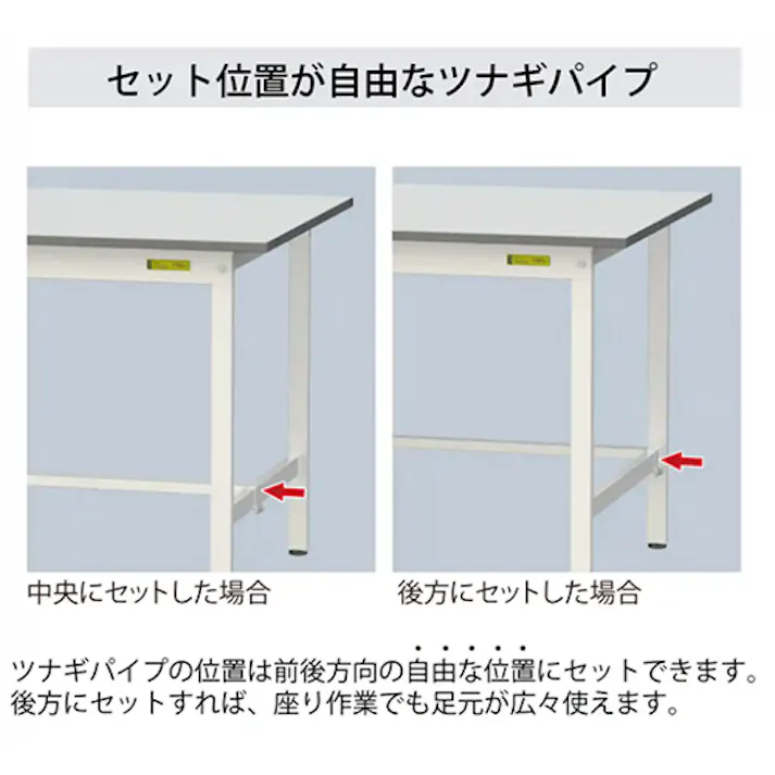 ワークテーブル(クリーンルーム対応) 1200×750×740mm EA956TA-26【別送品】