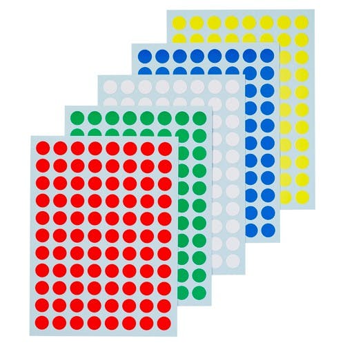 カラーラベルシール φ8mm/1320片 EA956VC-2A【別送品】 | 作業工具