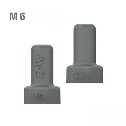 シンングルナット用保護キャップ(エラストマー/グレー/2個) M6 EA983FM-806【別送品】