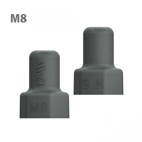 シンングルナット用保護キャップ(エラストマー/グレー/2個) M8 EA983FM-808【別送品】