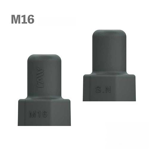 シンングルナット用保護キャップ(エラストマー/グレー/2個) M16 EA983FM-816【別送品】