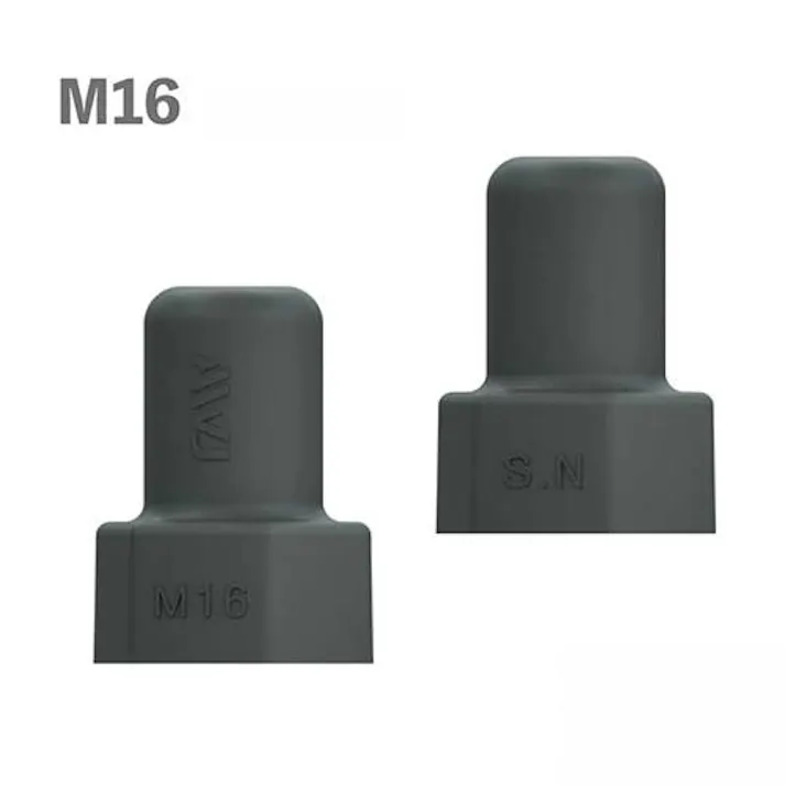 シンングルナット用保護キャップ(エラストマー/グレー/2個) M16 EA983FM-816【別送品】