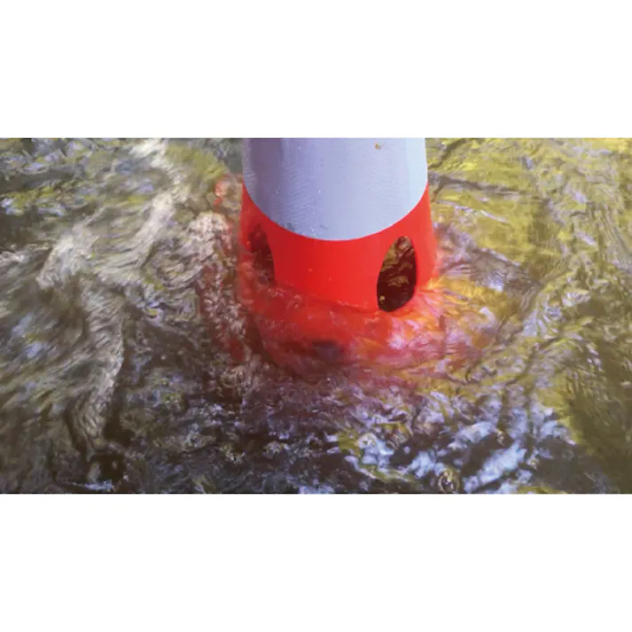 穴あきカラーコーン(イエロー/5本) φ360×700mm EA983FT-843A【別送品】