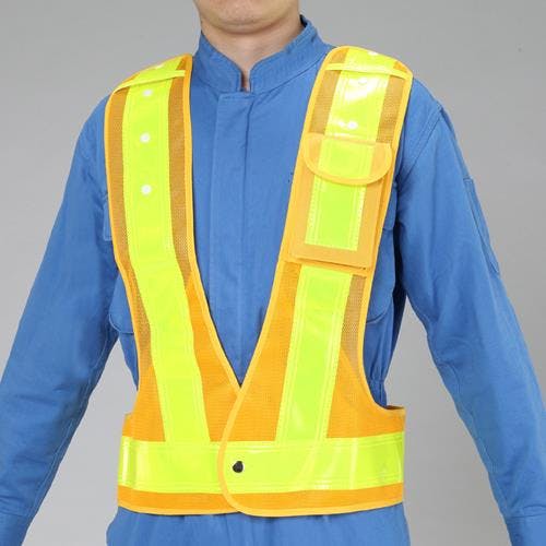 安全ベスト(多機能・黄/黄) EA983R-115A【別送品】