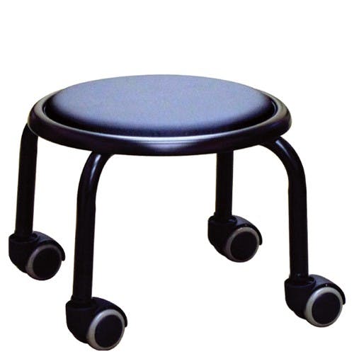 ワークチェアー(ブラック/ブラック) φ320×255mm EA986EC-141A【別送品】