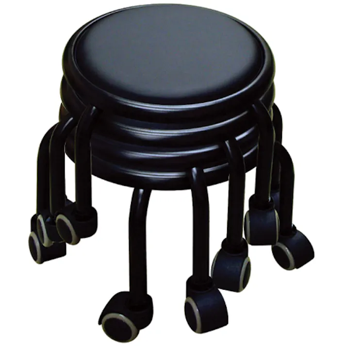 ワークチェアー(ブラック/ブラック) φ320×255mm EA986EC-141A【別送品】