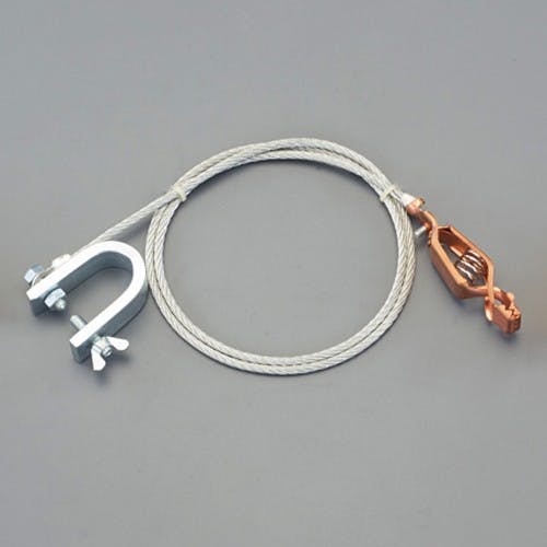 アースクリップワイヤー(C型×ワニ口) 914mm EA991JM-22【別送品】