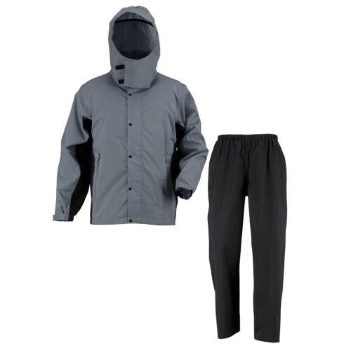 透湿型レインウェアー(グレー/ヘルメット対応) [LL] EA996XB-83【別送品】