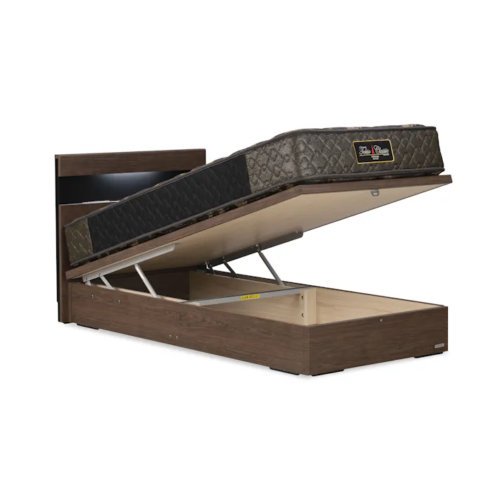 東京ベッド ベッドフレーム フルボCBO26 D ナチュラル 超薄型の棚付き コンセント 充電用USB付 日本製 ダブル 寝室 睡眠 開梱+設置+吊り上げ 81205334003【別送品】