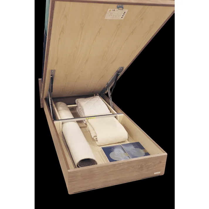 東京ベッド ベッドフレーム サンティエCBO26 M グレージュ ダウンライト 2段棚 収納力 日本製 セミダブル 寝室 睡眠 開梱+設置+吊り上げ 81336274003【別送品】