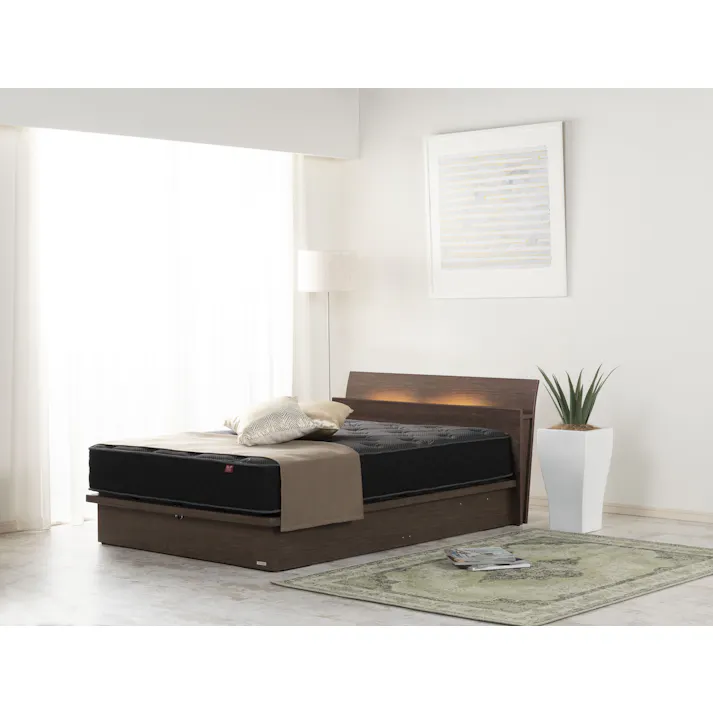 東京ベッド ベッドフレーム NリミーモCD26 S グレージュ 関節照明 コンセント 充電用USB付 日本製 シングル 寝室 睡眠 開梱+設置+吊り上げ 81357184003【別送品】