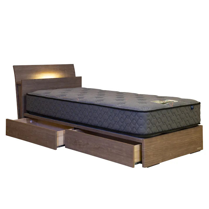 東京ベッド ベッドフレーム NリミーモCD26 D グレージュ 関節照明 コンセント 充電用USB付 日本製 ダブル 寝室 睡眠 開梱+設置 81357384001【別送品】