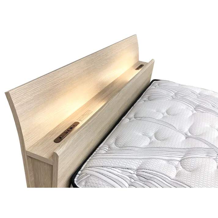 東京ベッド ベッドフレーム NリミーモCLG M ナチュラル 関節照明 コンセント 充電用USB付 日本製 セミダブル 寝室 睡眠 開梱+設置 81233234001【別送品】