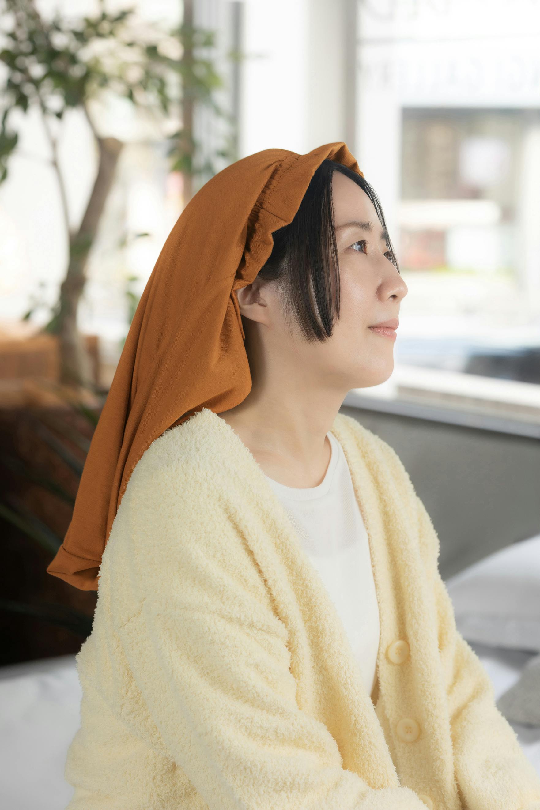 日本の美 ナイトキャップ 美夜想 茜色 36×23.5×47.5 保湿効果 消臭効果 抗菌効果 リラックス ヘアキャップ 美髪 睡眠 日本製 88466080 タオルケット・肌ふとん